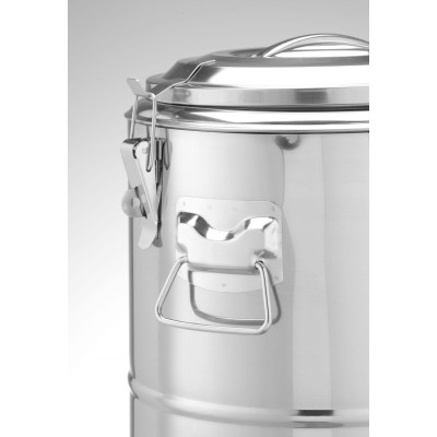 Termoska na přepravu potravin, HENDI, Kitchen Line, 19L, Stříbrná, ⌀350x(H)400mm