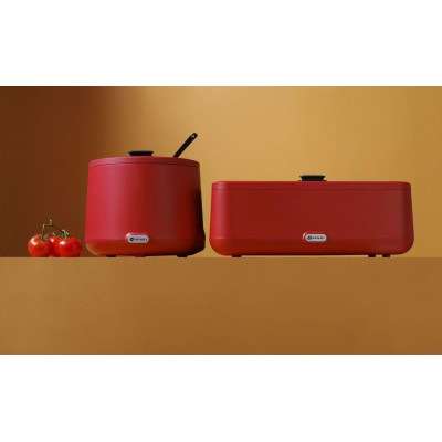 Chafing dish UNIQ, HENDI, designed by Robert Bronwasser, Červená, 220-240V/700W, 607x402x(H)245mm