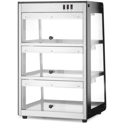 Vyhřívaná pultová expozice, HENDI, Černá, 220-240V/500W, 472x447x(H)775mm