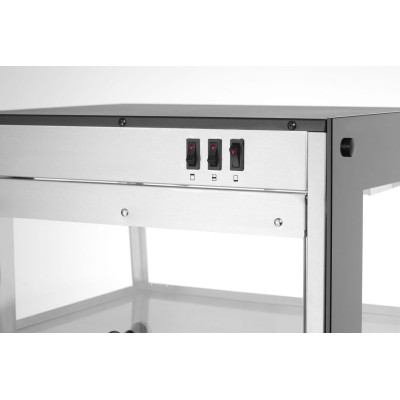 Vyhřívaná pultová expozice, HENDI, Černá, 220-240V/500W, 472x447x(H)775mm