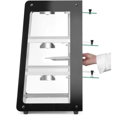 Vyhřívaná pultová expozice, HENDI, Černá, 220-240V/500W, 472x447x(H)775mm