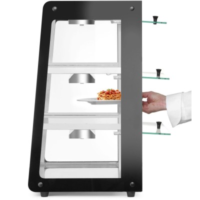 Vyhřívaná pultová expozice, HENDI, Černá, 220-240V/500W, 472x447x(H)775mm