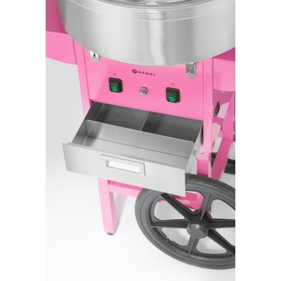 Stroj na cukrovou vatu, HENDI, Pastelově růžová, 220-240V/1130W, 948x520x(H)914mm