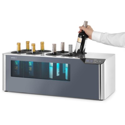 Pultová chladnička na víno dvouzónová, Cellar, Arktic, Černá, 220-240V/60W, 800x350x(H)293mm