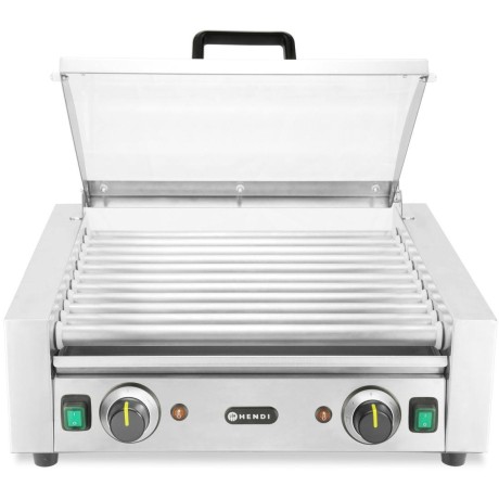 Gril na párky - 2 zónový s energeticky úsporným krytem, HENDI, 220-240V/980W, 566x527x(H)259mm