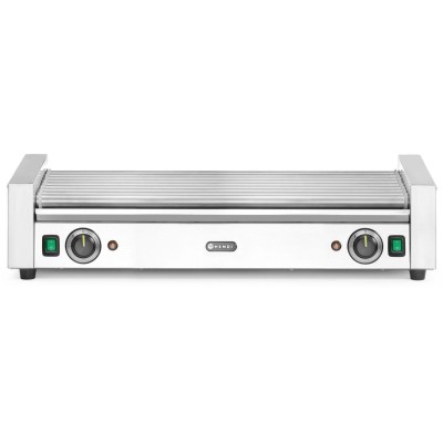 Gril na klobásy XL - 2 zónový, HENDI, Stříbrná, 220-240V/2000W, 732x590x(H)168mm