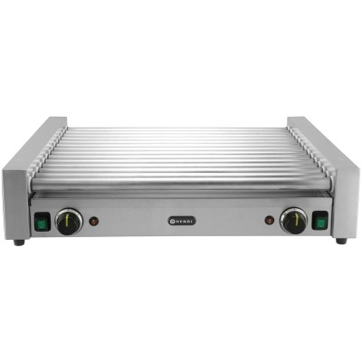 Gril na klobásy XL - 2 zónový, HENDI, Stříbrná, 220-240V/2000W, 732x590x(H)168mm