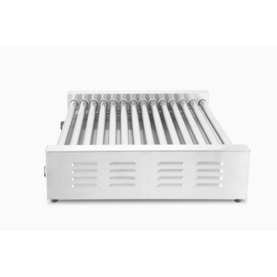 Gril na klobásy XL - 2 zónový, HENDI, Stříbrná, 220-240V/2000W, 732x590x(H)168mm
