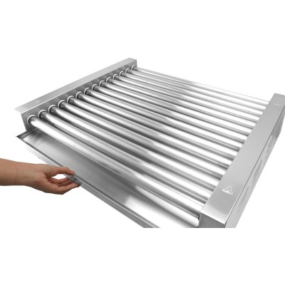 Gril na klobásy XL - 2 zónový, HENDI, Stříbrná, 220-240V/2000W, 732x590x(H)168mm