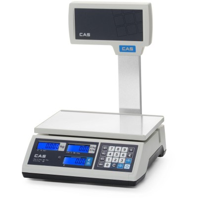 Počítací váhy (certifikované) se sloupem, 15 kg, CAS, 304x324x(H)419mm