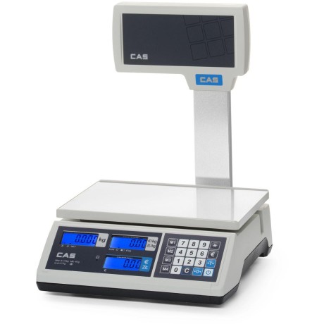 Počítací váhy (certifikované) se sloupem, 15 kg, CAS, 304x324x(H)419mm