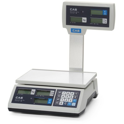 Počítací váhy (certifikované) se sloupem, 15 kg, CAS, 304x324x(H)419mm