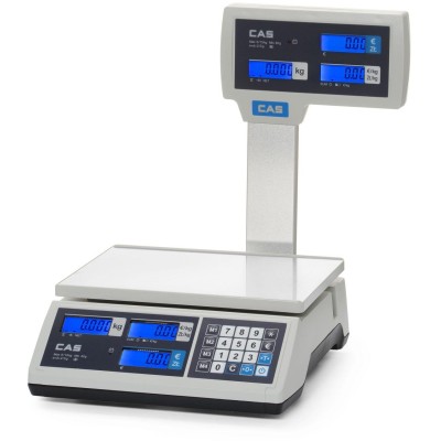 Počítací váhy (certifikované) se sloupem, 15 kg, CAS, 304x324x(H)419mm
