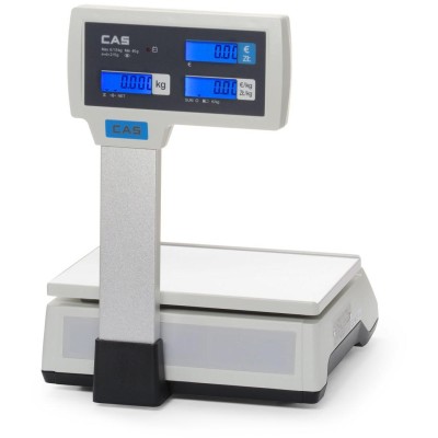 Počítací váhy (certifikované) se sloupem, 15 kg, CAS, 304x324x(H)419mm