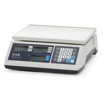 Váhy (certifikované), 15 kg, CAS, 304x324x(H)112mm