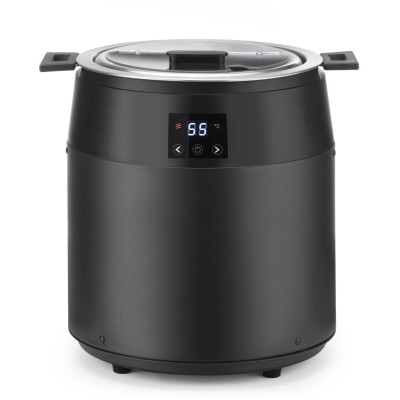 Kotlík na polévku bez vody, 10L, HENDI, 10L, Černá, 220-240V/450W, ⌀330x(H)398mm