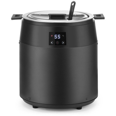 Kotlík na polévku bez vody, 10L, HENDI, 10L, Černá, 220-240V/450W, ⌀330x(H)398mm