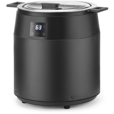 Kotlík na polévku bez vody, 10L, HENDI, 10L, Černá, 220-240V/450W, ⌀330x(H)398mm
