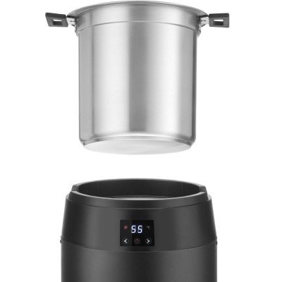 Kotlík na polévku bez vody, 10L, HENDI, 10L, Černá, 220-240V/450W, ⌀330x(H)398mm