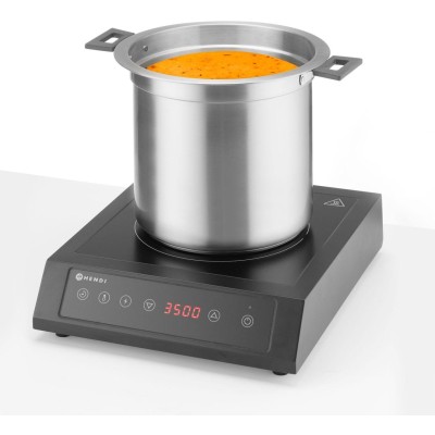 Kotlík na polévku bez vody, 10L, HENDI, 10L, Černá, 220-240V/450W, ⌀330x(H)398mm
