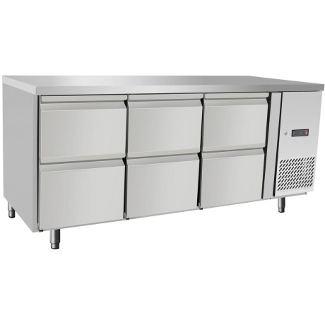 Chlazené pulty ze 6 zásuvkami, Arktic, 420L, 230V/400W, 1795x700x(H)879mm