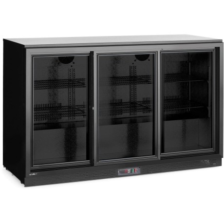 Barová chladnička s trojitými posuvnými dveřmi, Arktic, 308L, Černá, 220-240V/160W, 1350x520x(H)865mm