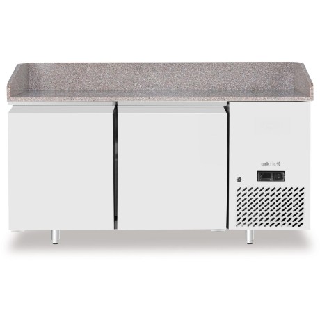 Chladicí stůl na pizzu s žulovou pracovní deskou, 2-dveřový, Arktic, 250L, žula, 230V/250W, 1510x800x(H)875mm