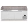 Chladící stůl s žulovou pracovní deskou na Pizzu, 3 dveře, Arktic, 375L, žula, 230V/400W, 800x2010x(H)875mm