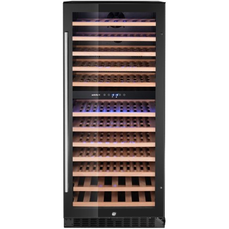 Chladnička na víno, 2 zóny, 124 lahví, Arktic, 265L, Černá, 570x595x(H)1400mm