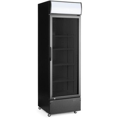 Jednokřídlá chladnička s podsvíceným panelem , Arktic, 254L, Černá, 220-240V/250W, 578x605x(H)1980mm