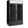 Barová chladnička s podsvíceným panelem, dvoudveřová, Arktic, 512L, Černá, 230V/510W, 585x1120x(H)1900mm