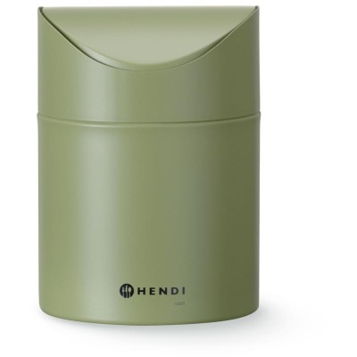 Odpadkový koš na stolek s otočným krytem, HENDI, 1,2L, Zelená, ⌀120x(H)165mm