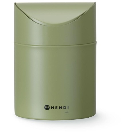 Odpadkový koš na stolek s otočným krytem, HENDI, 1,2L, Zelená, ⌀120x(H)165mm