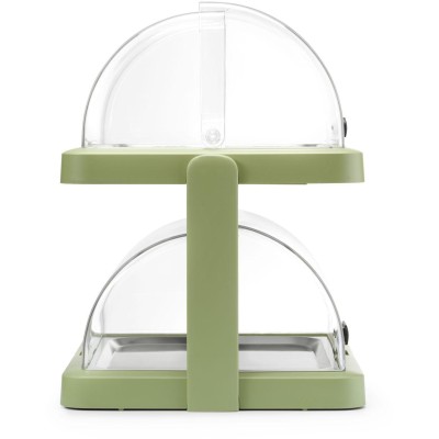 Chladicí vitrína roll top Duo UNIQ, HENDI, designed by Robert Bronwasser, Dvoudílná, Zelená, 480x355x(H)480mm, Obdélníkové