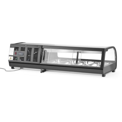 Stojan na Sushi, Arktic, Dodávané nádoby: 4x GN 1/3 (H) 40 mm., GN 1/3, Černá, 220-240V/190W, 1177x426x(H)296mm