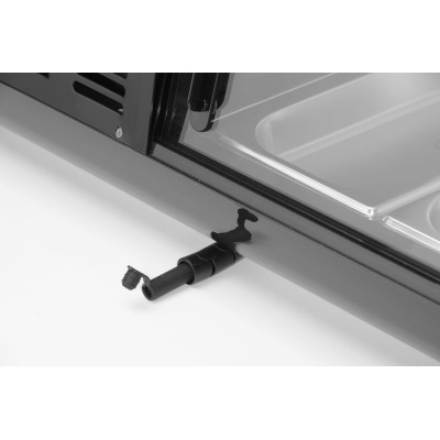 Stojan na Sushi, Arktic, Dodávané nádoby: 4x GN 1/3 (H) 40 mm., GN 1/3, Černá, 220-240V/190W, 1177x426x(H)296mm
