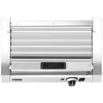 Gril na válečky, 1 zónový s energeticky úsporným krytem, HENDI, 230V/620W, 566x375x(H)259mm