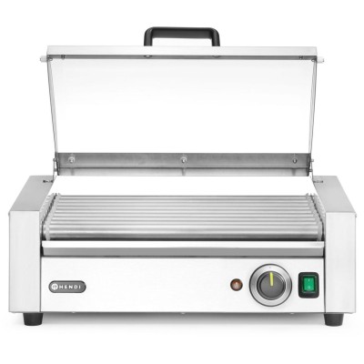 Gril na válečky, 1 zónový s energeticky úsporným krytem, HENDI, 230V/790W, 566x450x(H)259mm