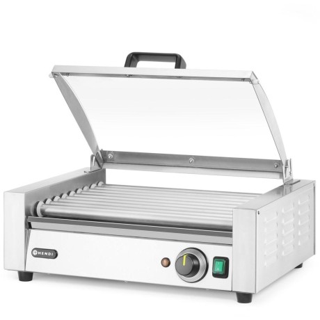 Gril na válečky, 1 zónový s energeticky úsporným krytem, HENDI, 230V/790W, 566x450x(H)259mm