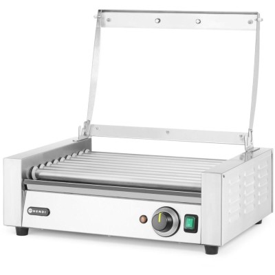 Gril na válečky, 1 zónový s energeticky úsporným krytem, HENDI, 230V/790W, 566x450x(H)259mm