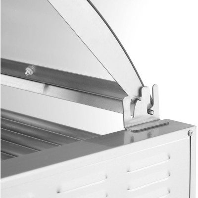 Gril na válečky, 1 zónový s energeticky úsporným krytem, HENDI, 230V/790W, 566x450x(H)259mm