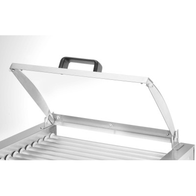 Gril na válečky, 1 zónový s energeticky úsporným krytem, HENDI, 230V/790W, 566x450x(H)259mm