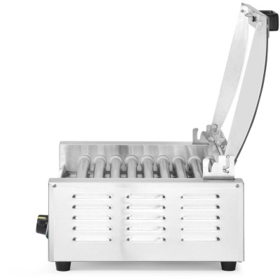 Gril na válečky, 1 zónový s energeticky úsporným krytem, HENDI, 230V/790W, 566x450x(H)259mm