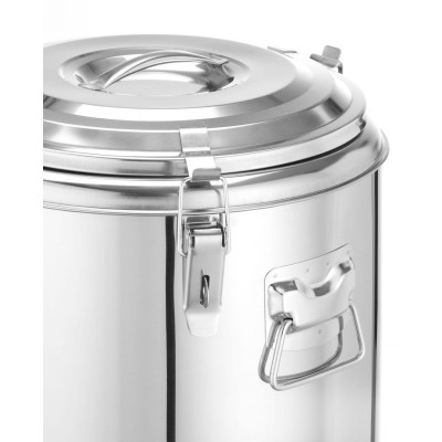 Termoska na přepravu potravin, HENDI, Kitchen Line, 23L, Stříbrná, ⌀350x(H)440mm