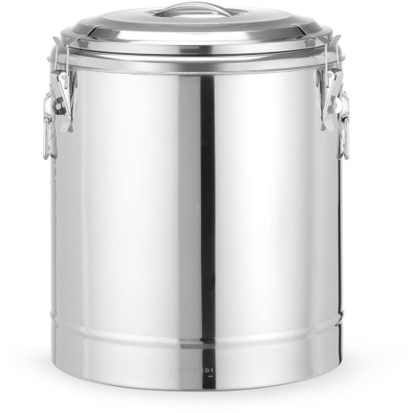 Termoska na přepravu potravin, HENDI, Kitchen Line, 36L, Stříbrná, ⌀400x(H)500mm
