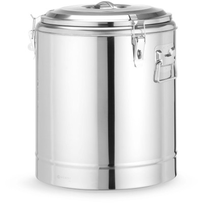 Termoska na přepravu potravin, HENDI, Kitchen Line, 36L, Stříbrná, ⌀400x(H)500mm