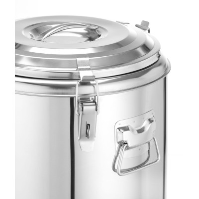 Termoska na přepravu potravin, HENDI, Kitchen Line, 36L, Stříbrná, ⌀400x(H)500mm