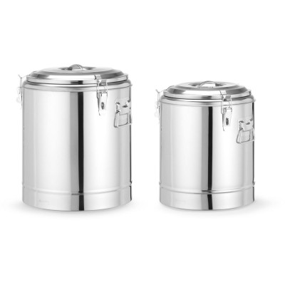 Termoska na přepravu potravin, HENDI, Kitchen Line, 36L, Stříbrná, ⌀400x(H)500mm
