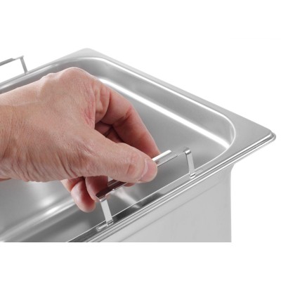 GN kontejnery se sklopnými rukojeťmi, HENDI, GN 1/1, 14L, 530x325x(H)100mm