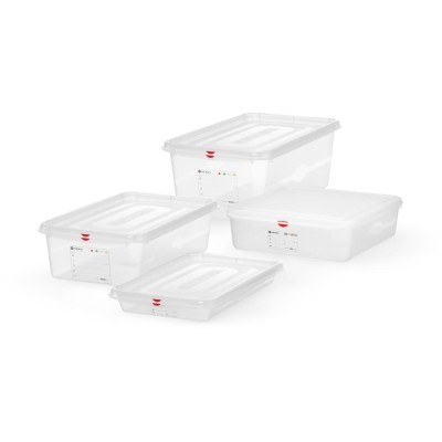 Nádoba GN 1/1, polypropylen, HENDI, GN 1/1, 8L, Průhledná, 530x325x(H)65mm